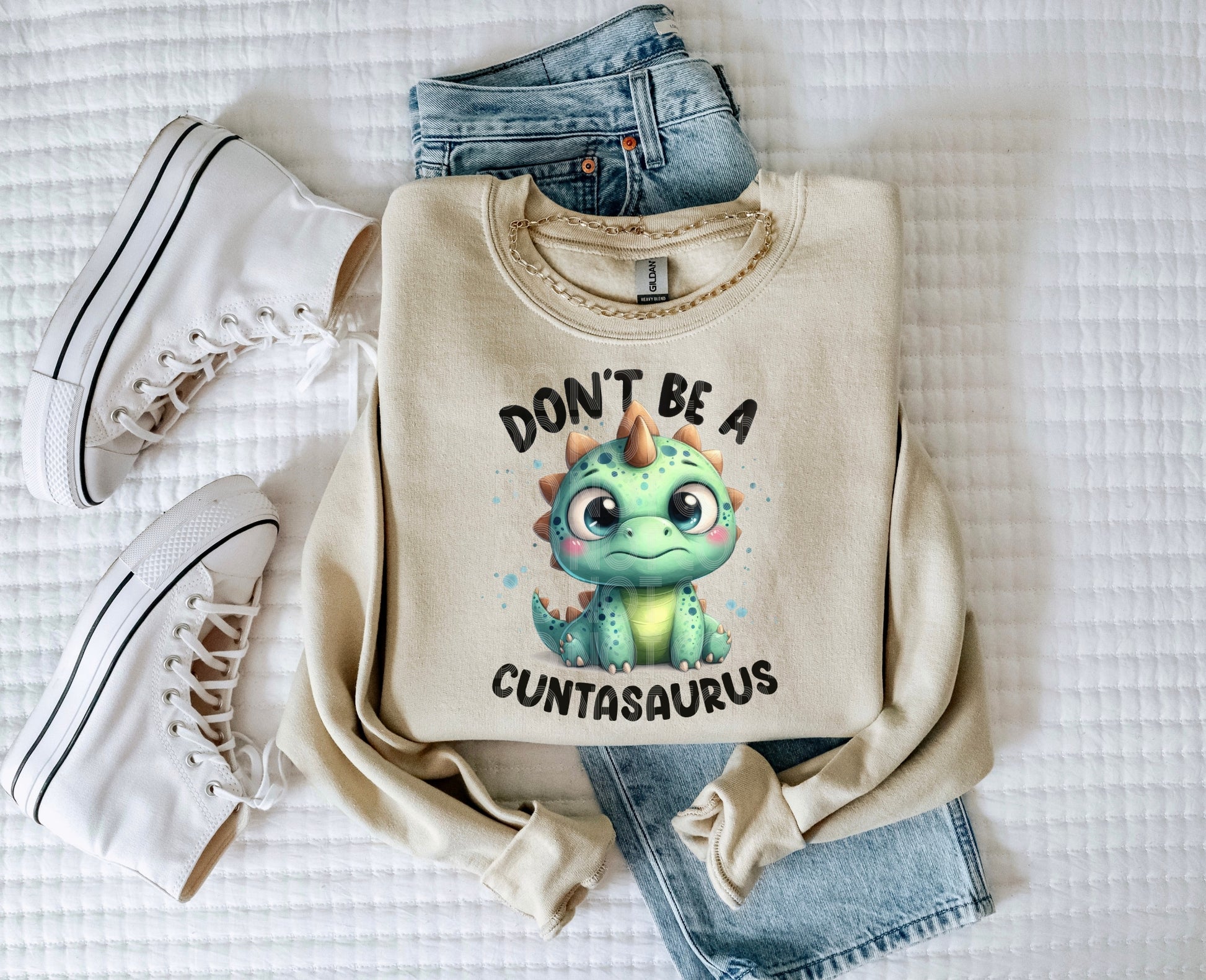 Don't Be A Don't Be A Cuntasaurus #4224 - Ready to Press DTF Transfer Full Color - Pro Blanks