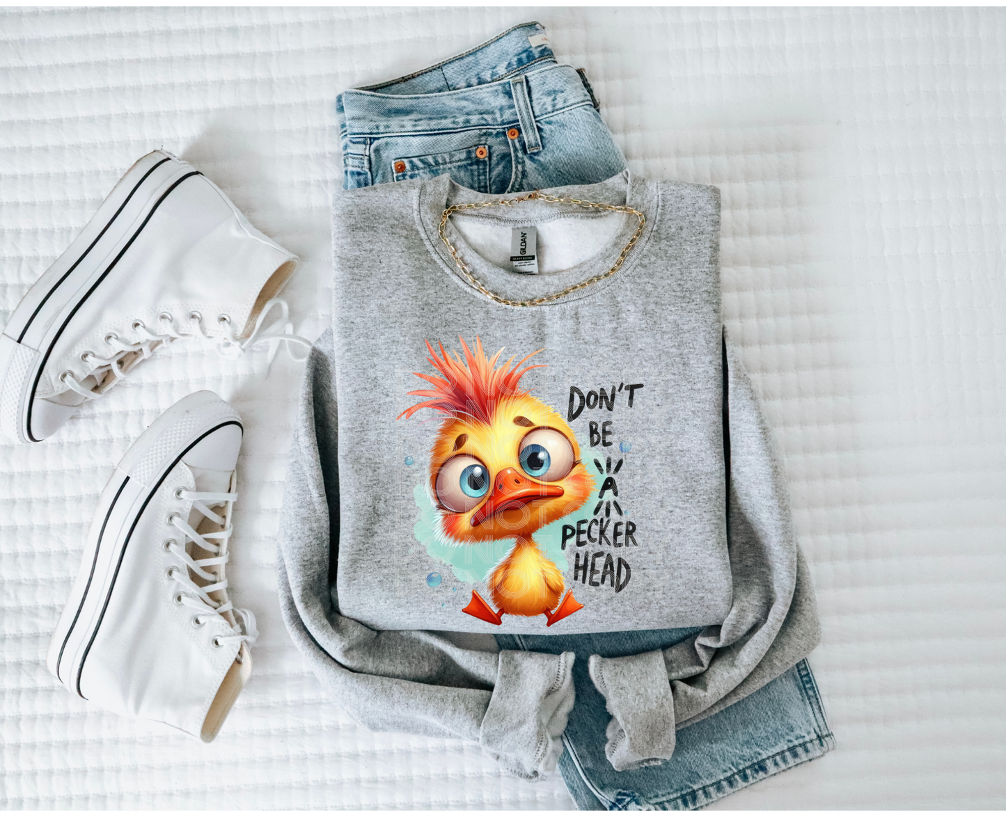 Don't Be A Peckerhead #4237 - Ready to Press DTF Transfer Full Color - Pro Blanks