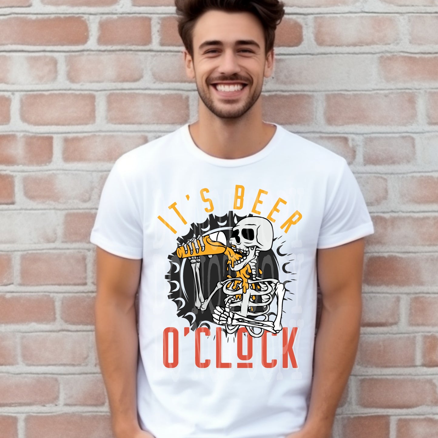 It's Beer O'clock #4275 - Ready to Press DTF Transfer Full Color - Pro Blanks