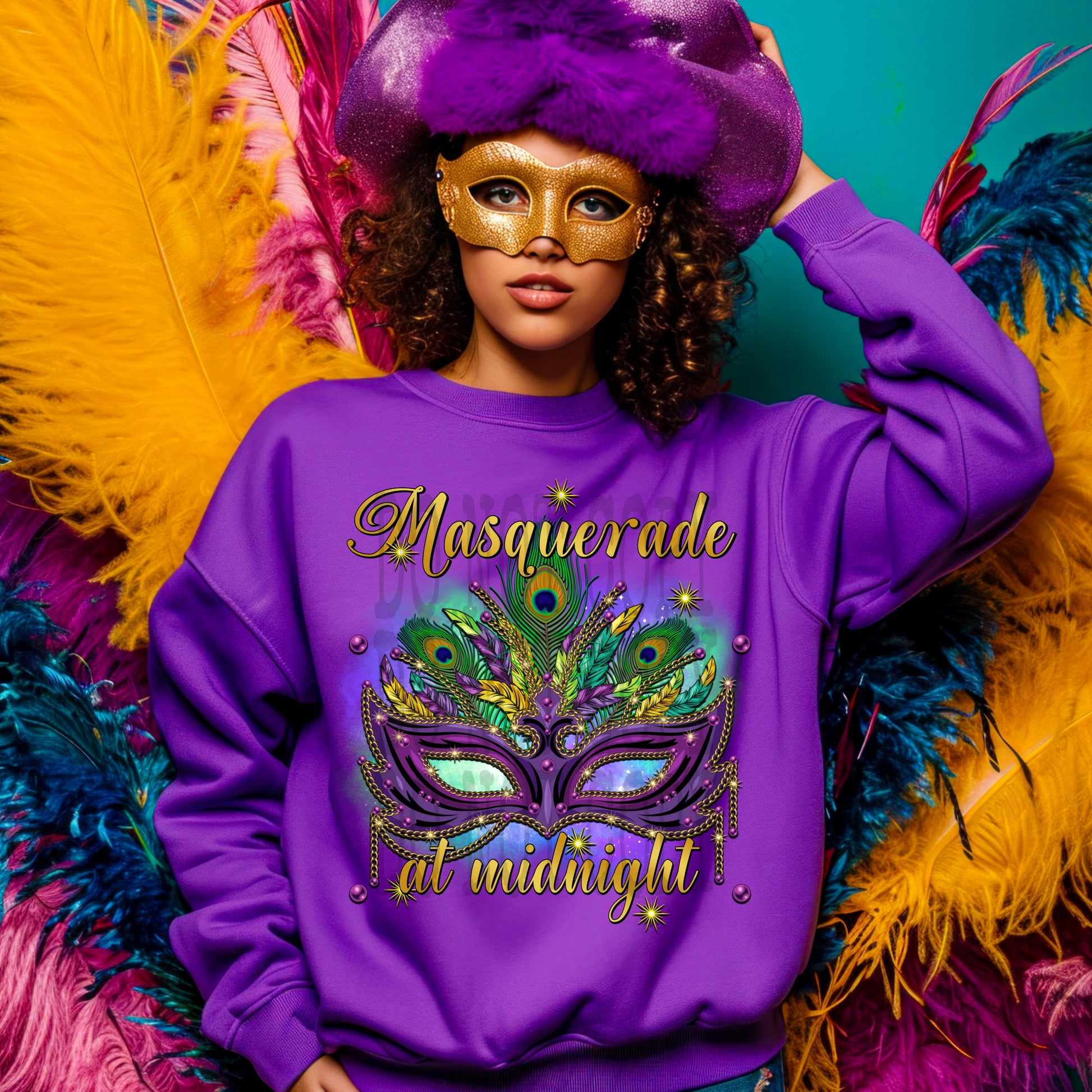 Mascarade At Midnight #4328 - Ready to Press DTF Transfer Full Color - Pro Blanks