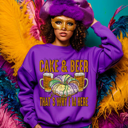 Cake & Beer #4330 - Ready to Press DTF Transfer Full Color - Pro Blanks