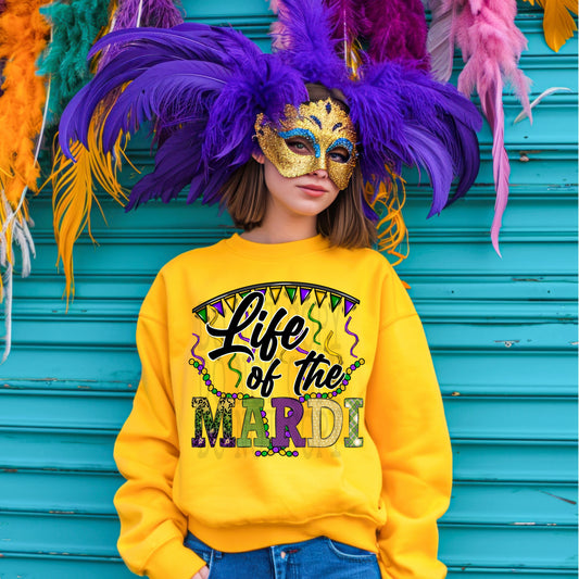 Life Of The Mardi #4315 - Ready to Press DTF Transfer Full Color - Pro Blanks