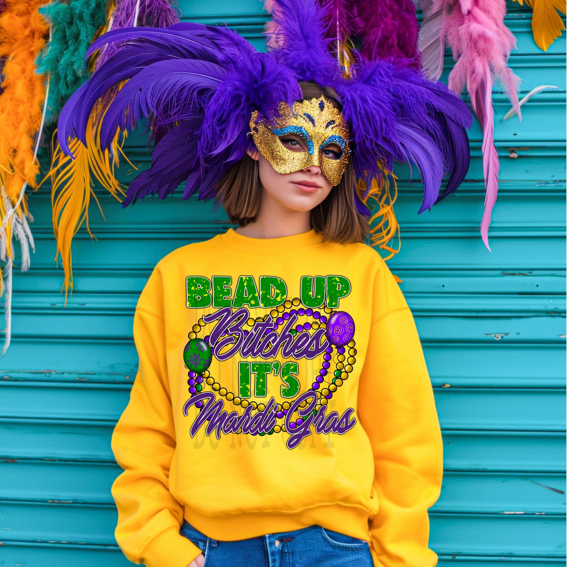 Bead Up B*tches #4333 - Ready to Press DTF Transfer Full Color - Pro Blanks