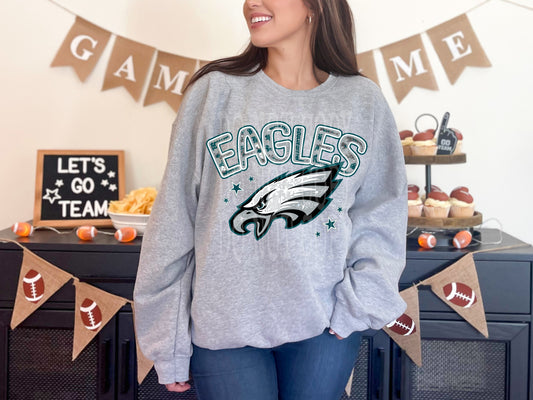 Eagles Rhinestone #4368 - Ready to Press DTF Transfer Full Color