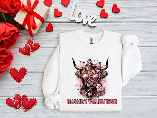 Howdy Valentine #4423 - Ready to Press DTF Transfer Full Color