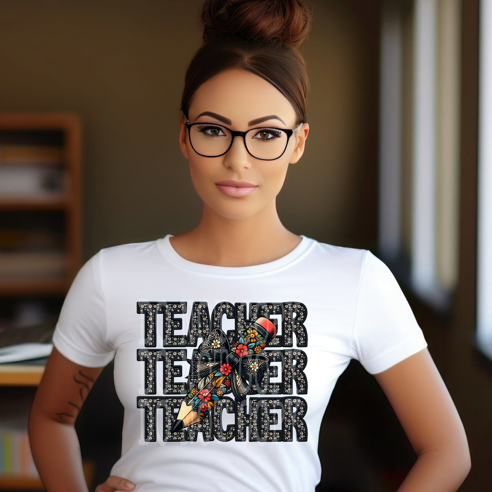 Teacher #4442 - Ready to Press DTF Transfer Full Color - Pro Blanks