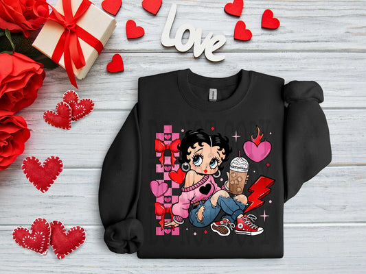 Betty Boop Valentine #4466 - Ready to Press DTF Transfer Full Color