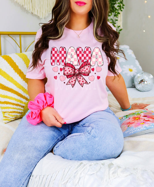 Mama With Bow #4484 - Ready to Press DTF Transfer Full Color