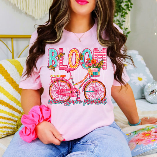 Bloom Where You're Planted #5014 - Ready to Press DTF Transfer Full Color - Pro Blanks