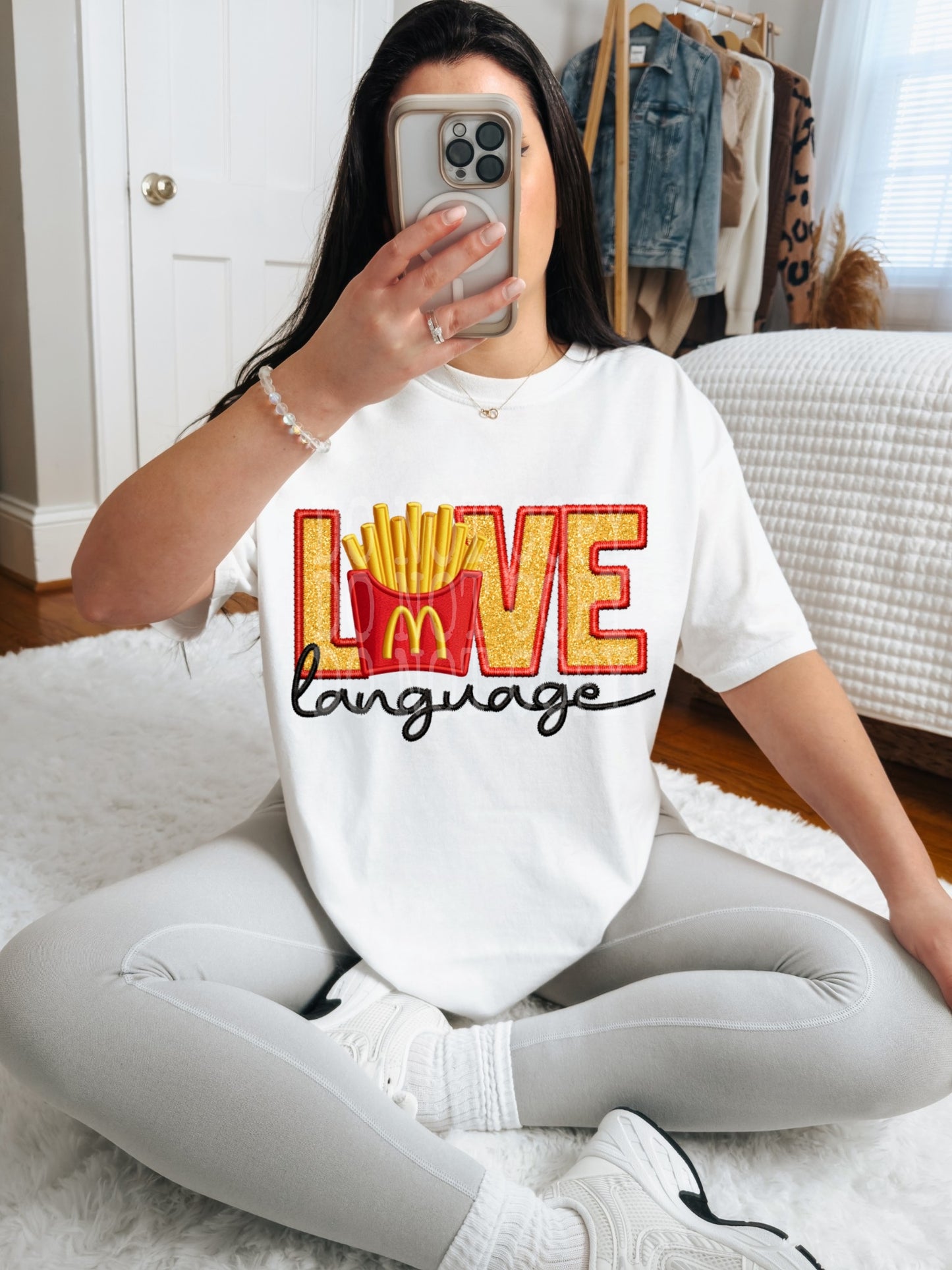 Love Language McD's Fries #4527 - Ready to Press DTF Transfer Full Color - Pro Blanks