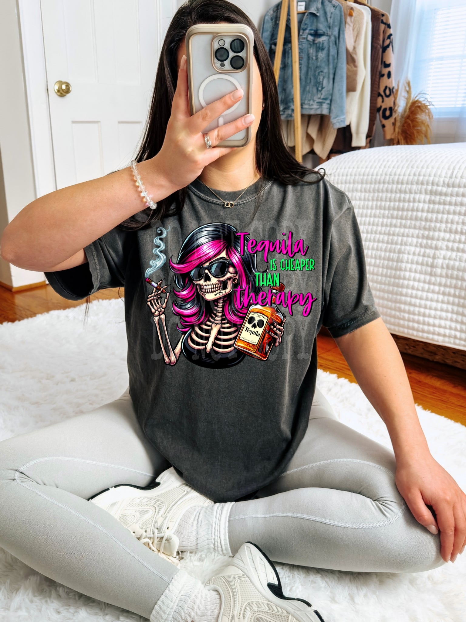 Tequila Is Cheaper Than Therapy #4543 - Ready to Press DTF Transfer Full Color - Pro Blanks