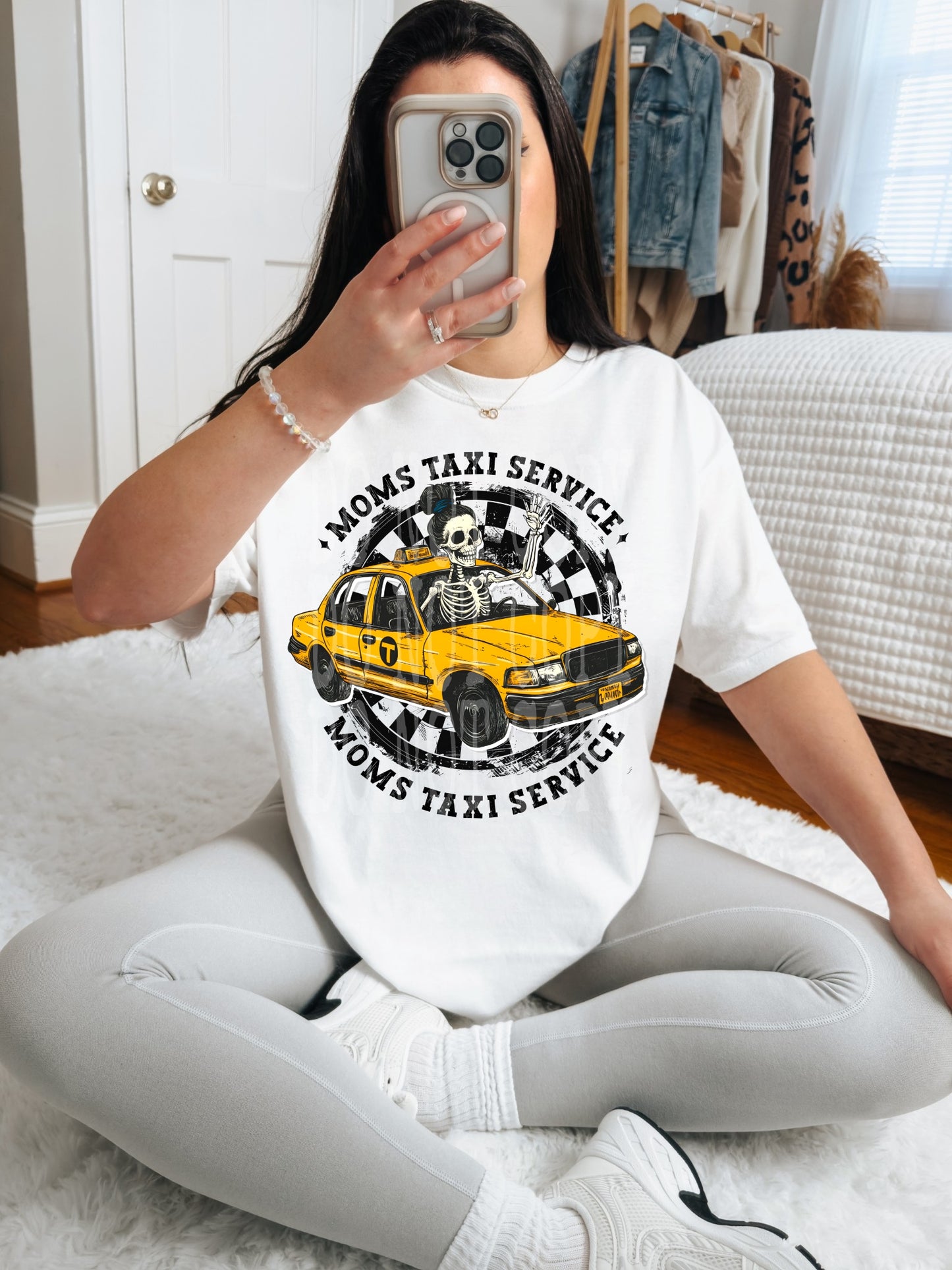 Moms Taxi Service #4542 - Ready to Press DTF Transfer Full Color - Pro Blanks