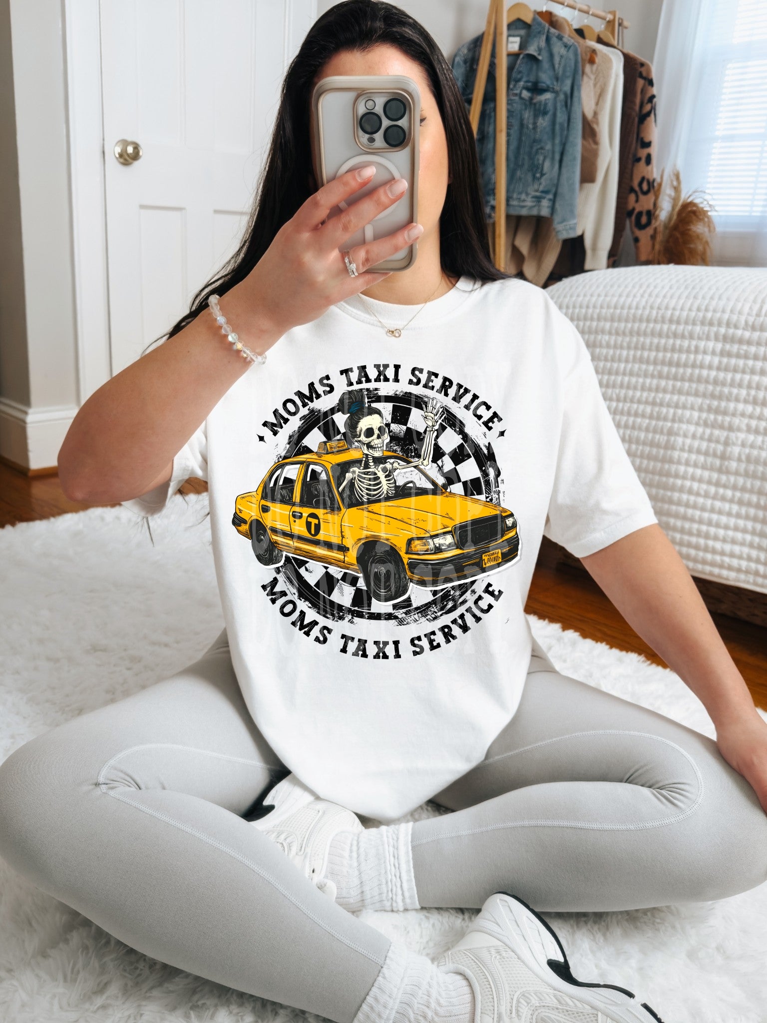 Moms Taxi Service #4542 - Ready to Press DTF Transfer Full Color - Pro Blanks