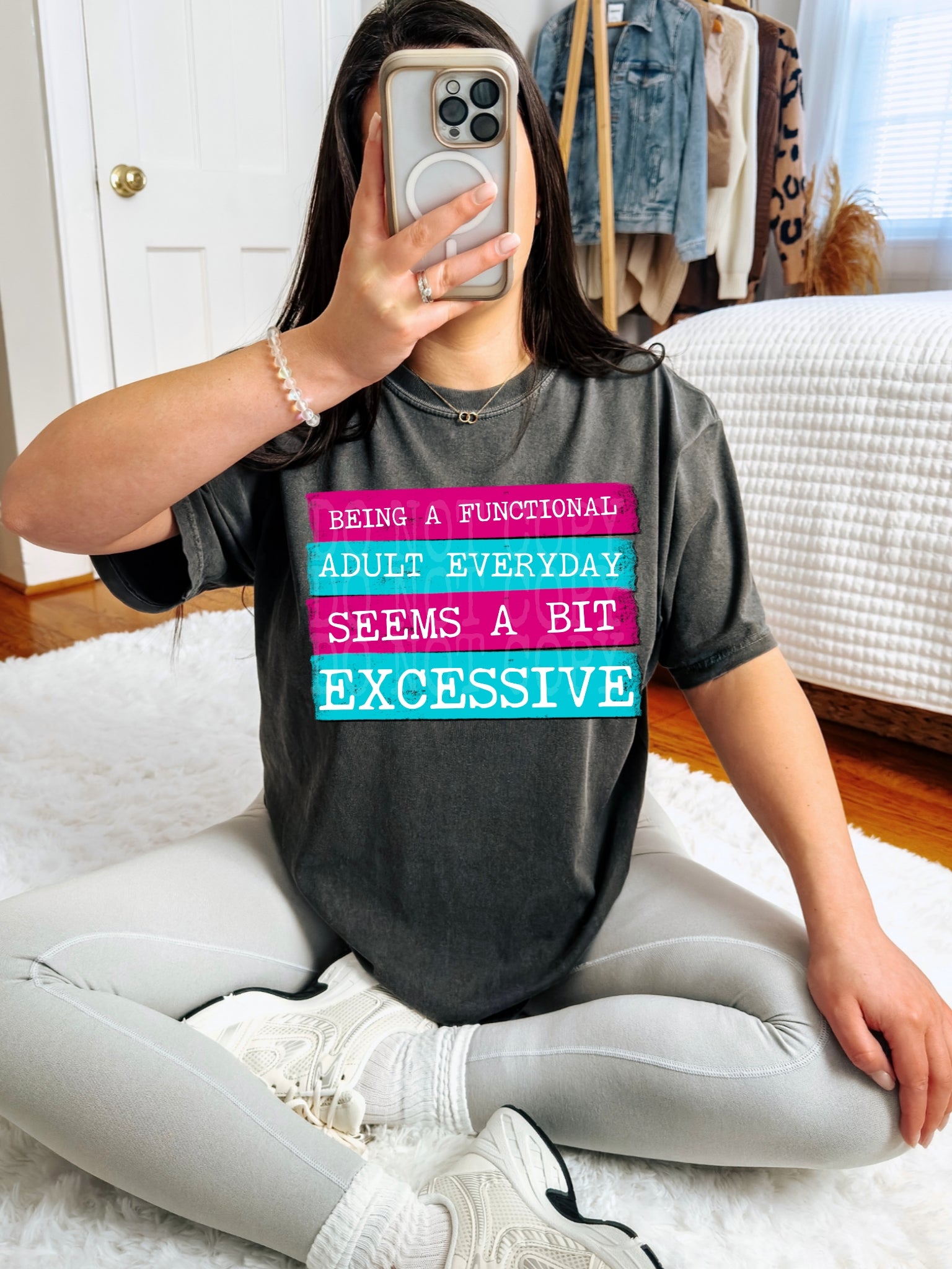 Being A Functional Adult #4549 - Ready to Press DTF Transfer Full Color - Pro Blanks