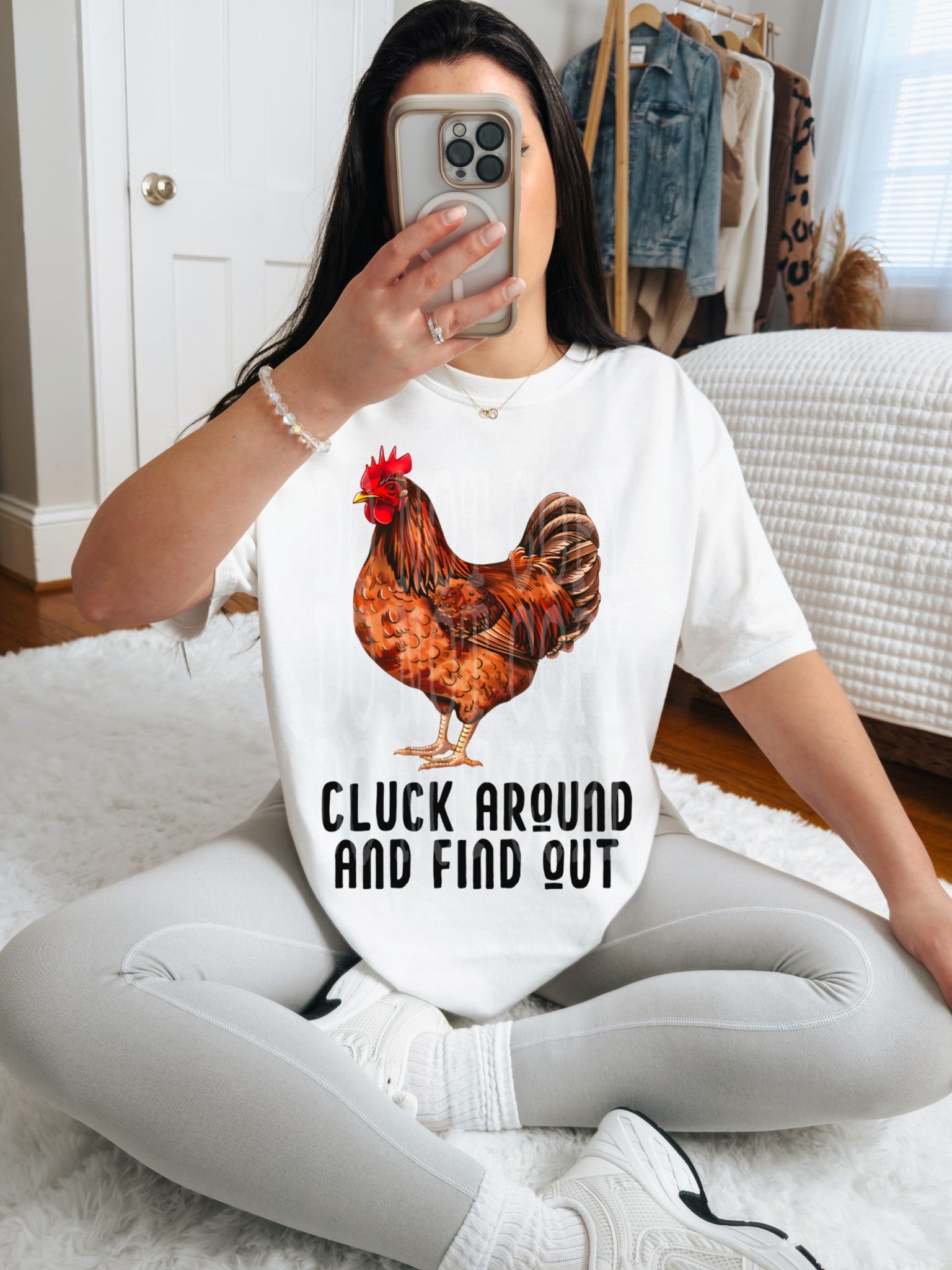 Cluck Around #4536 - Ready to Press DTF Transfer Full Color - Pro Blanks