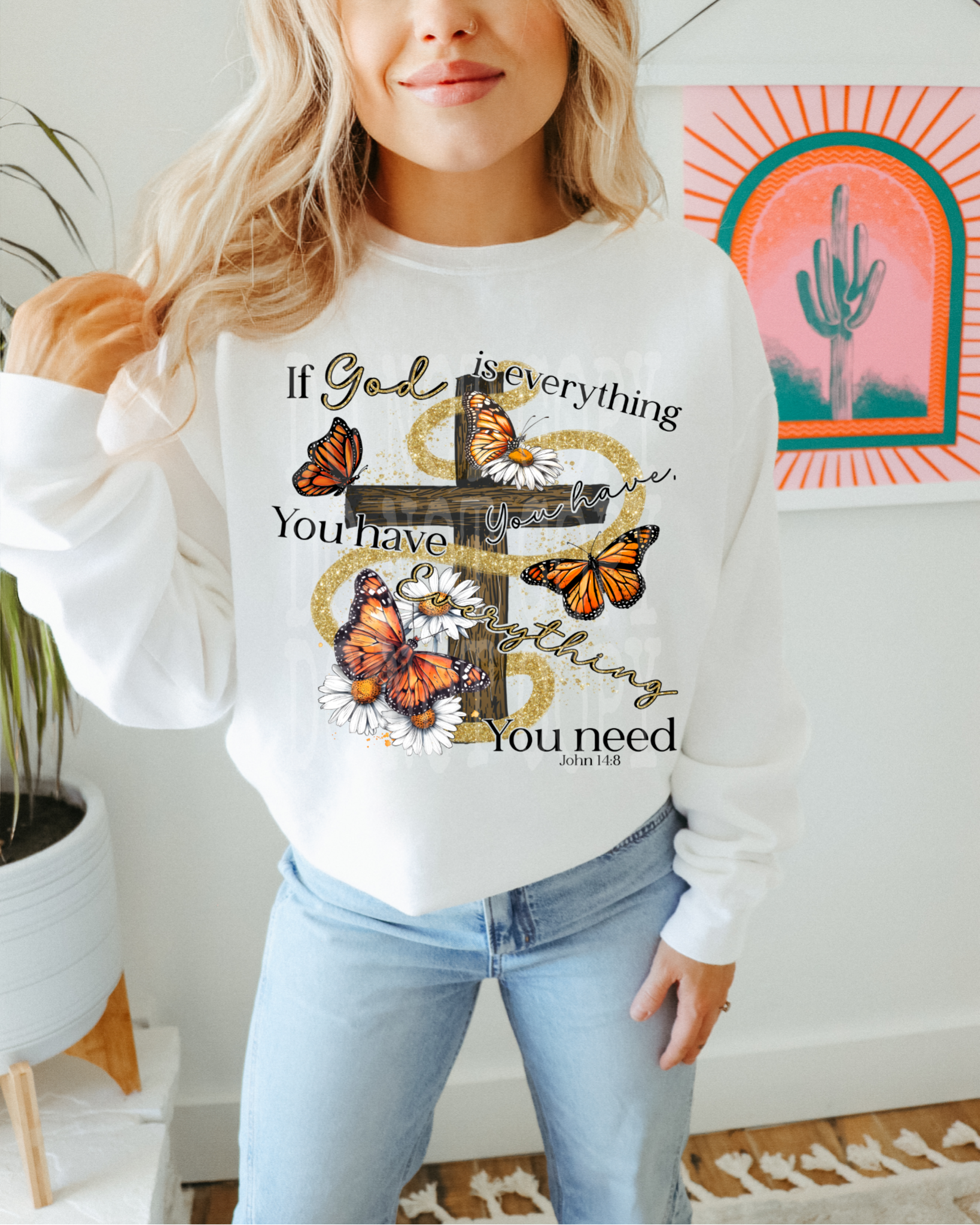 If God #4563 - Ready to Press DTF Transfer Full Color - Pro Blanks