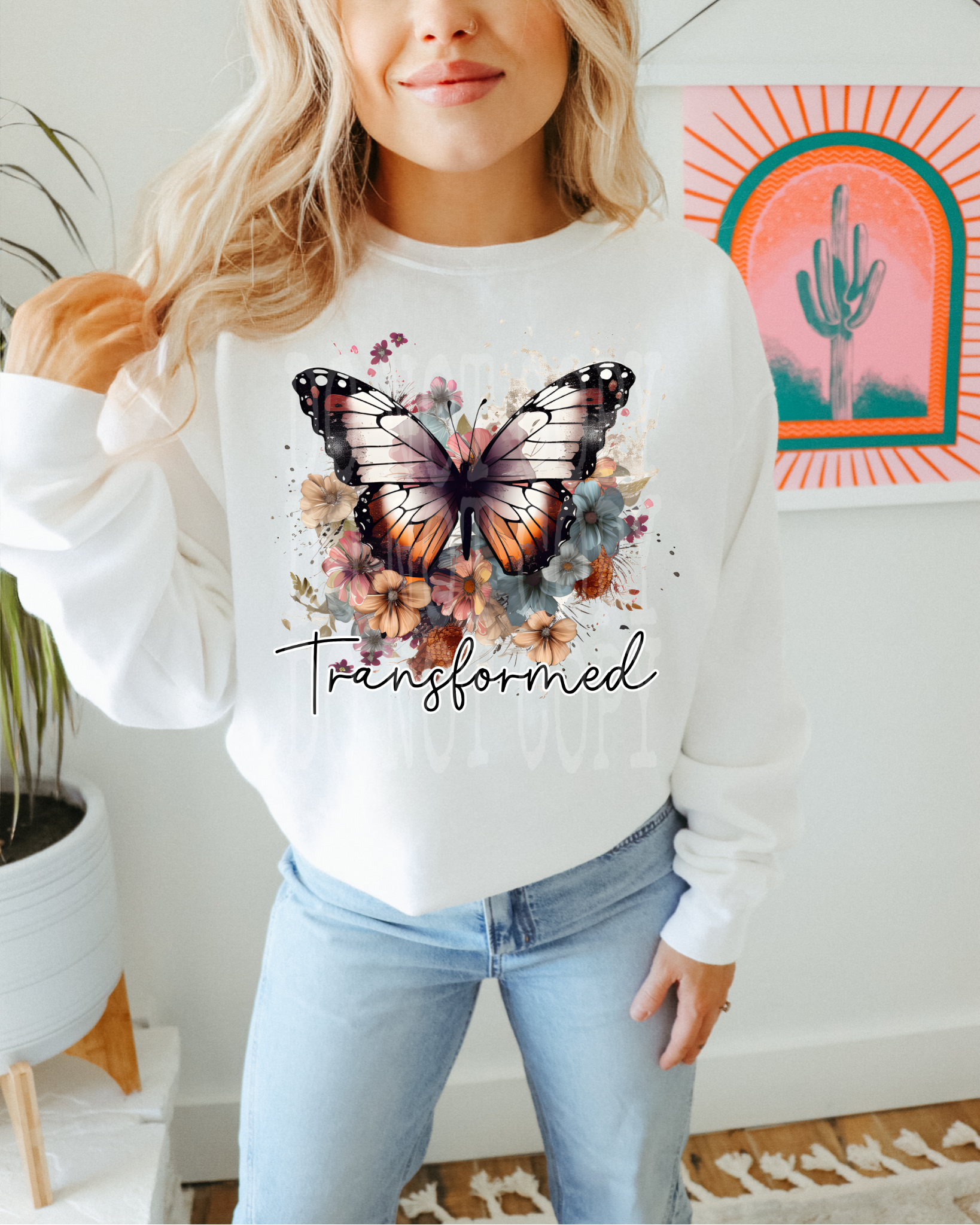 Transformed Butterfly #4560 - Ready to Press DTF Transfer Full Color - Pro Blanks