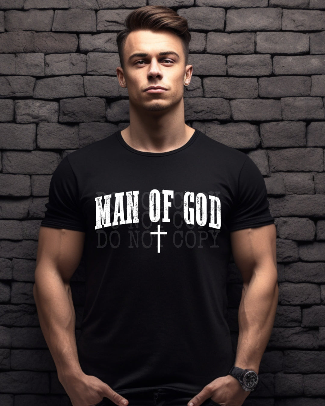 Man Of God #4553 - Ready to Press DTF Transfer Full Color - Pro Blanks