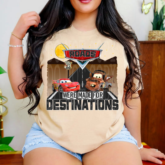Roads Were Made For Destinations #4587 - Ready to Press DTF Transfer Full Color