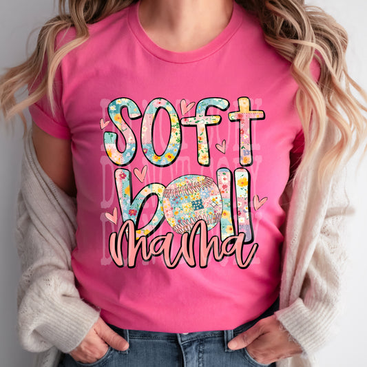 Softball Mama #5027 - Ready to Press DTF Transfer Full Color