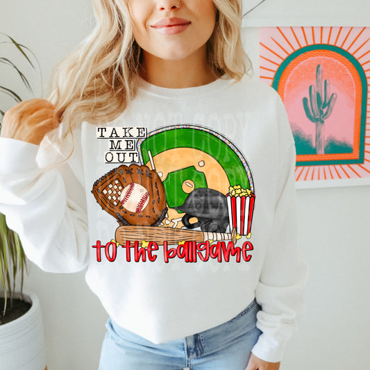 Ballgame Baseball #5029 - Ready to Press DTF Transfer Full Color