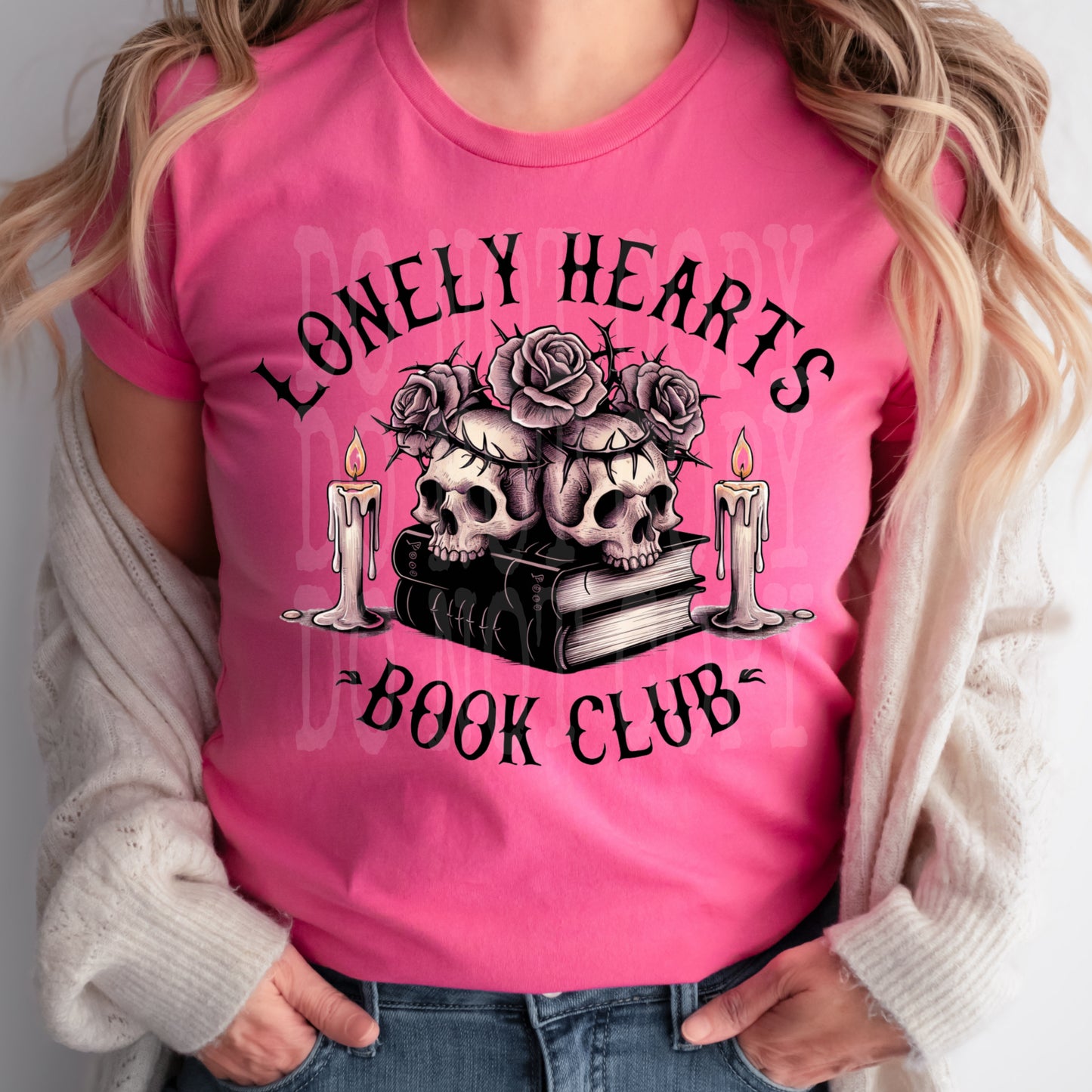 Lonely Hearts Book Club #4622 - Ready to Press DTF Transfer Full Color - Pro Blanks