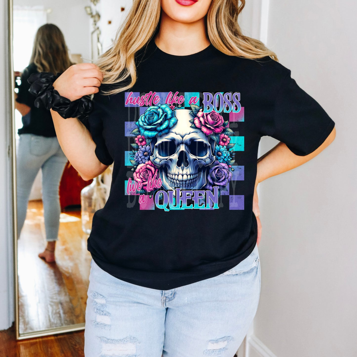 Hustle Like A Boss #4677 - Ready to Press DTF Transfer Full Color - Pro Blanks