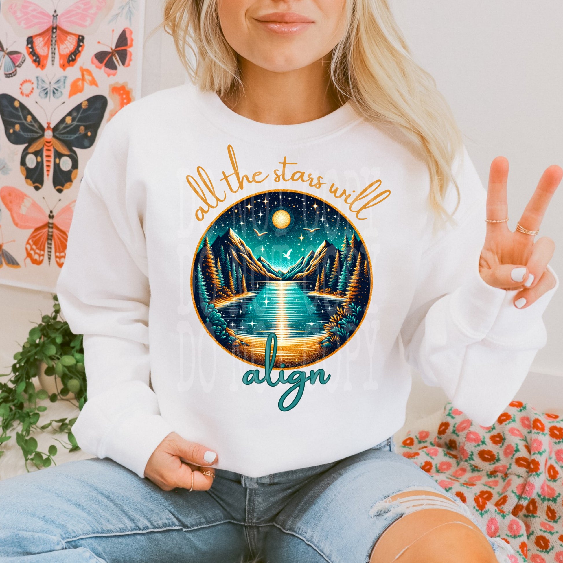 Stars Align #4627 - Ready to Press DTF Transfer Full Color - Pro Blanks