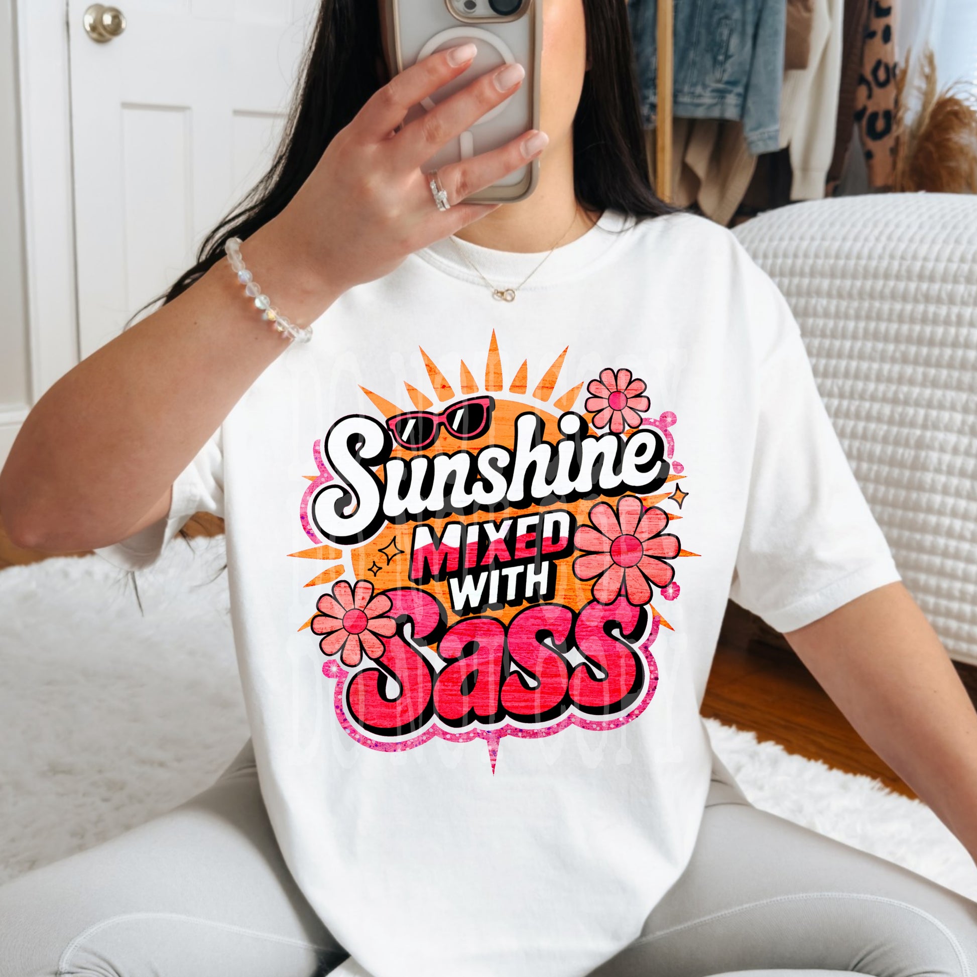 Sunshine Mixed With Sass #4636 - Ready to Press DTF Transfer Full Color - Pro Blanks