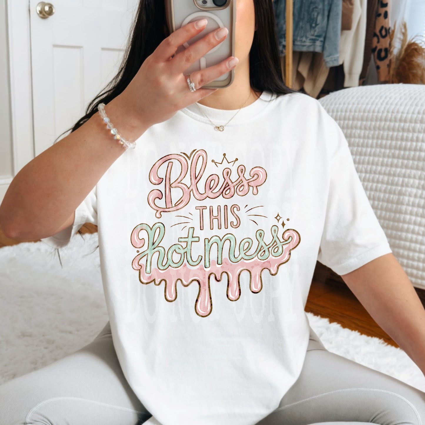 Hot Mess #4638 - Ready to Press DTF Transfer Full Color - Pro Blanks