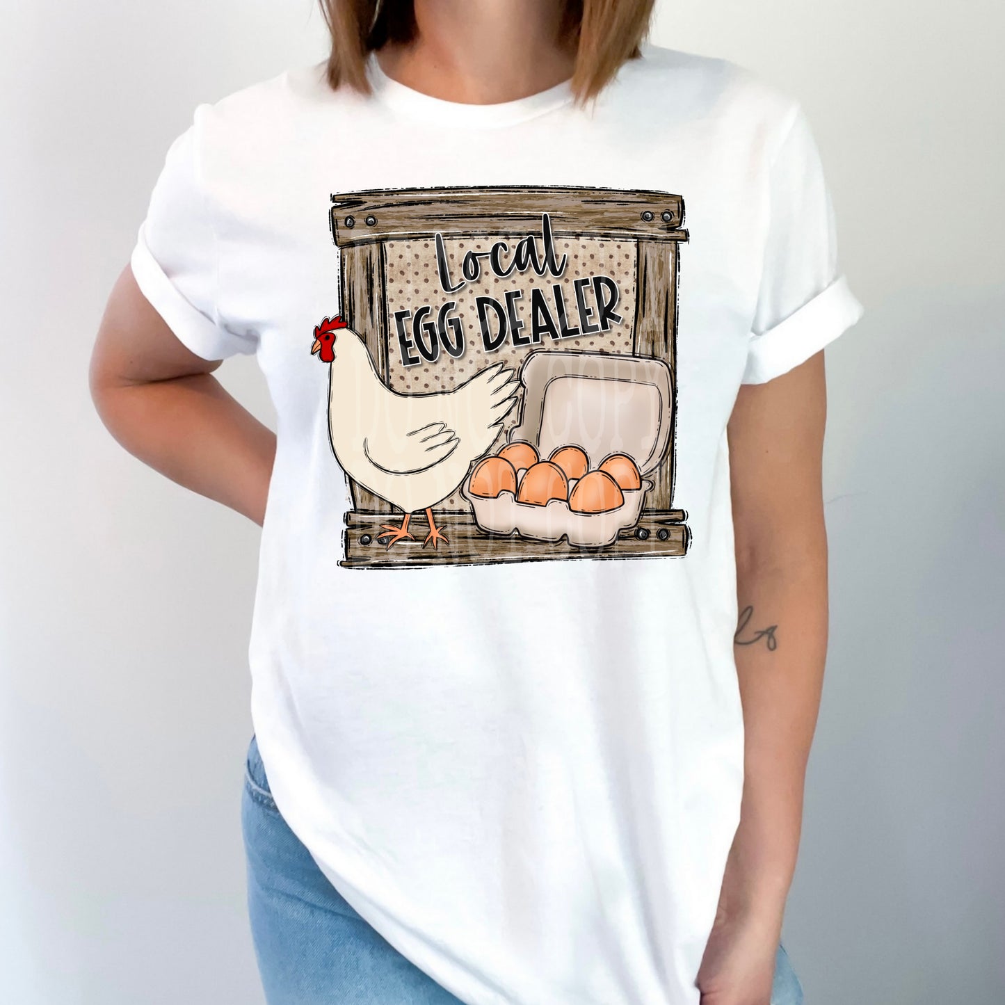 Local Egg Dealer #4653 - Ready to Press DTF Transfer Full Color - Pro Blanks