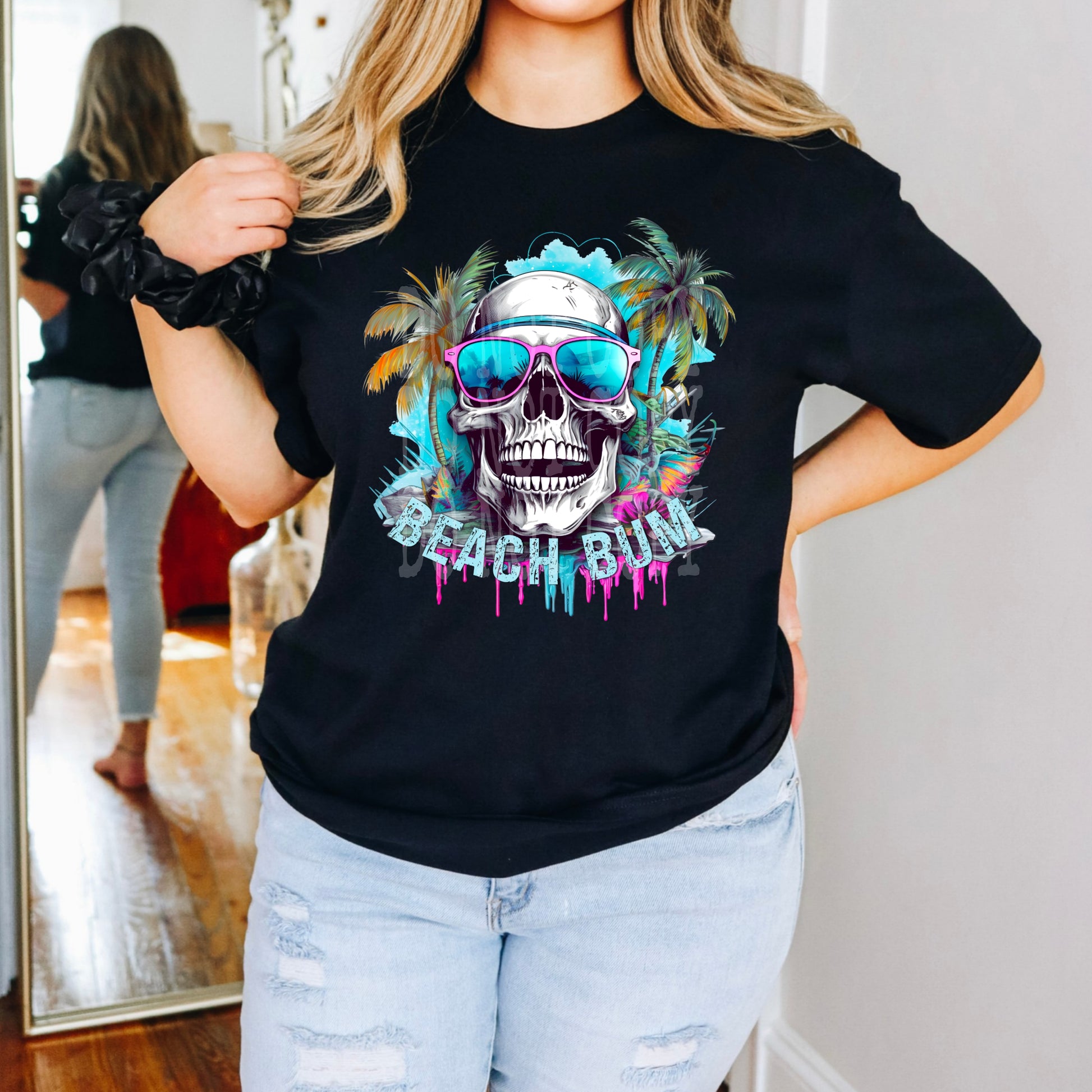 Beach Bum #4669 - Ready to Press DTF Transfer Full Color - Pro Blanks