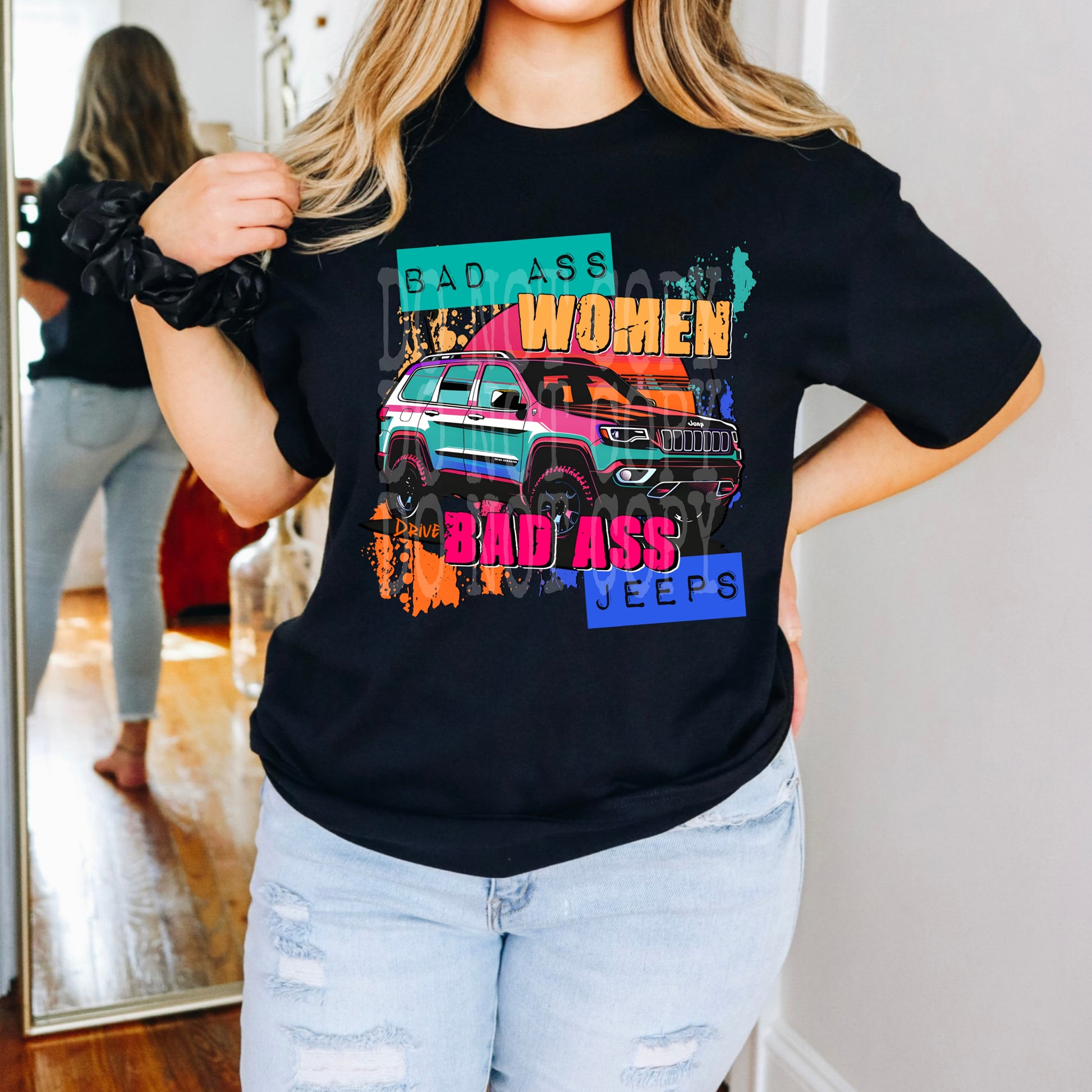 Bad Ass Jeeps #4668 - Ready to Press DTF Transfer Full Color - Pro Blanks