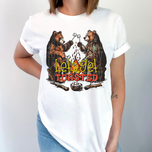 Lets Get Toasted #4671 - Ready to Press DTF Transfer Full Color - Pro Blanks