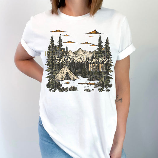 Let The Adventures Begin #4670 - Ready to Press DTF Transfer Full Color - Pro Blanks