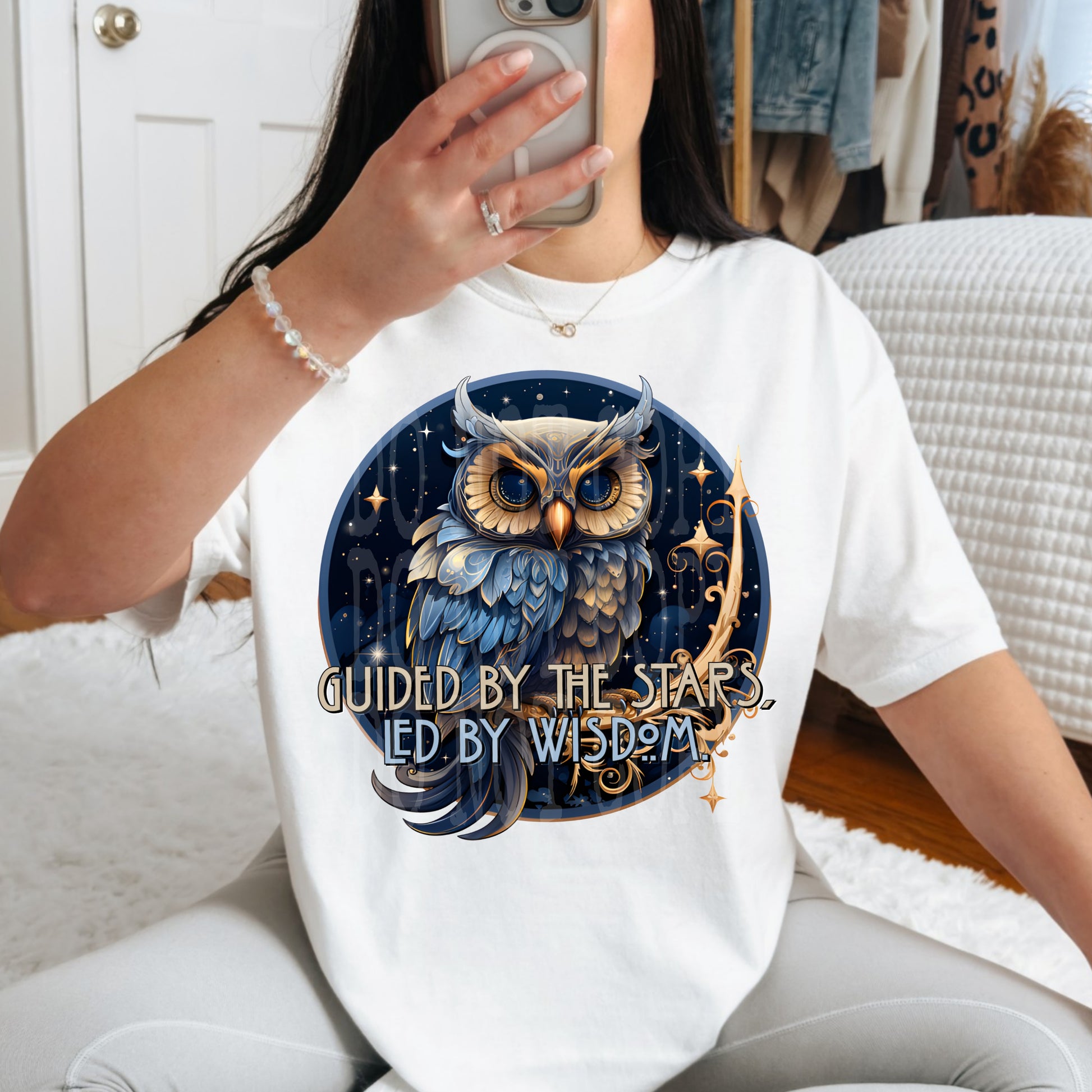 Guided By The Stars #4655 - Ready to Press DTF Transfer Full Color - Pro Blanks