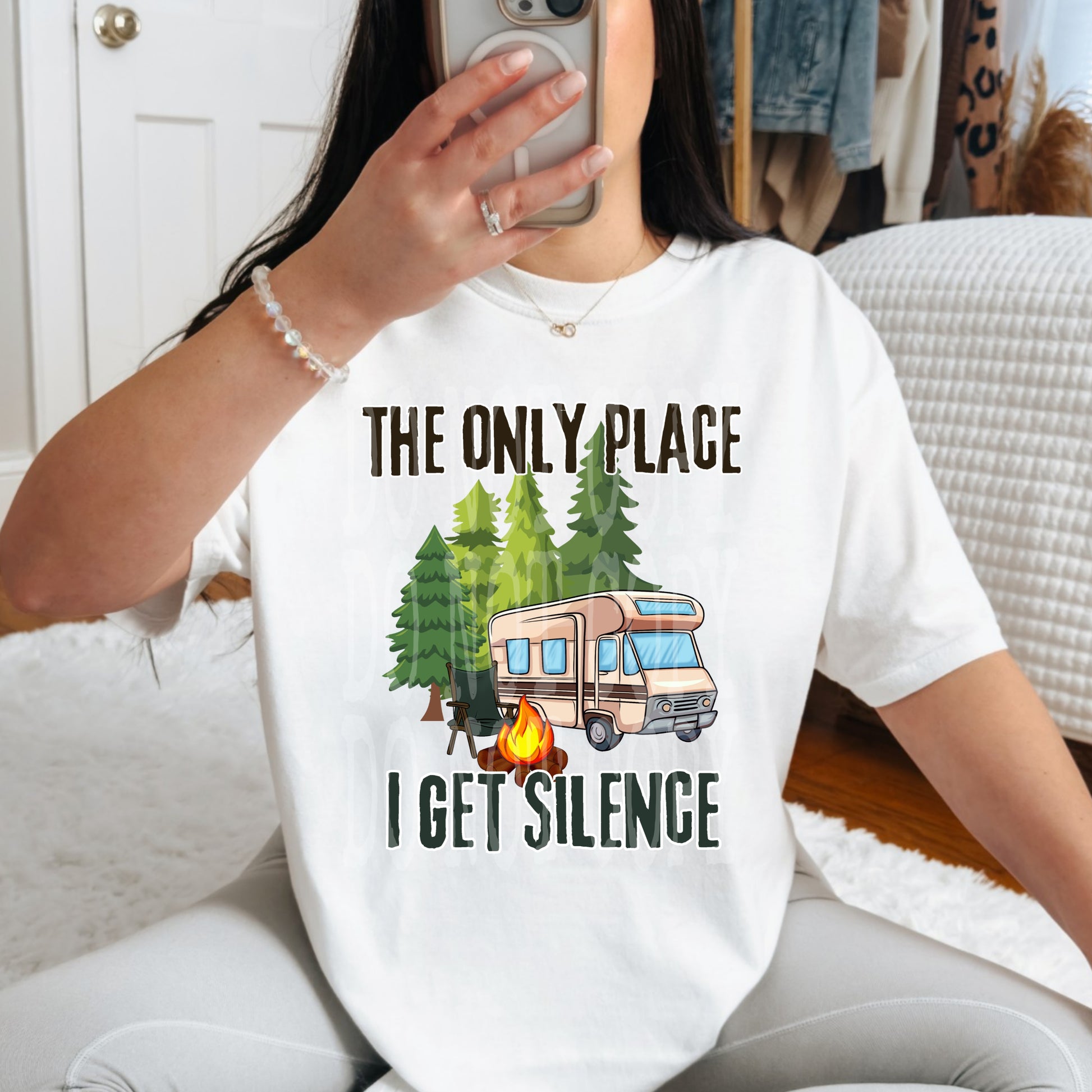 The Only Place I Get Silence #4665 - Ready to Press DTF Transfer Full Color - Pro Blanks