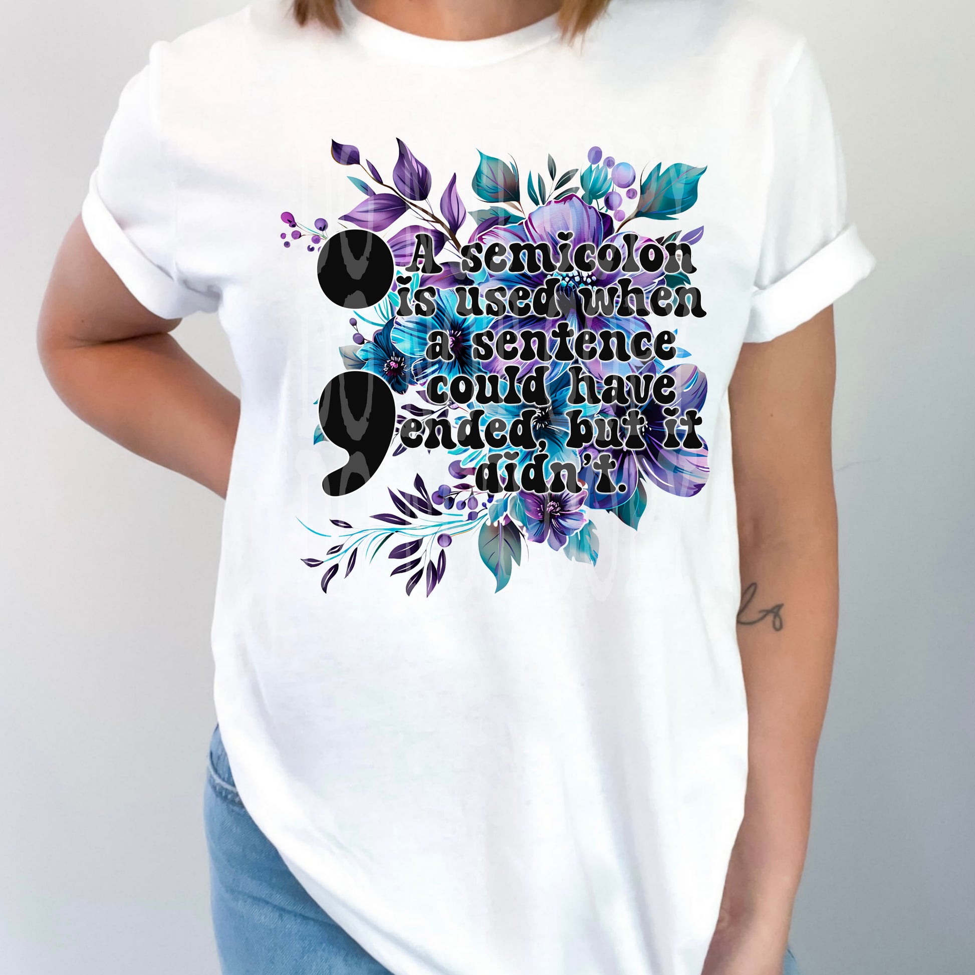 Semicolon #4706 - Ready to Press DTF Transfer Full Color - Pro Blanks