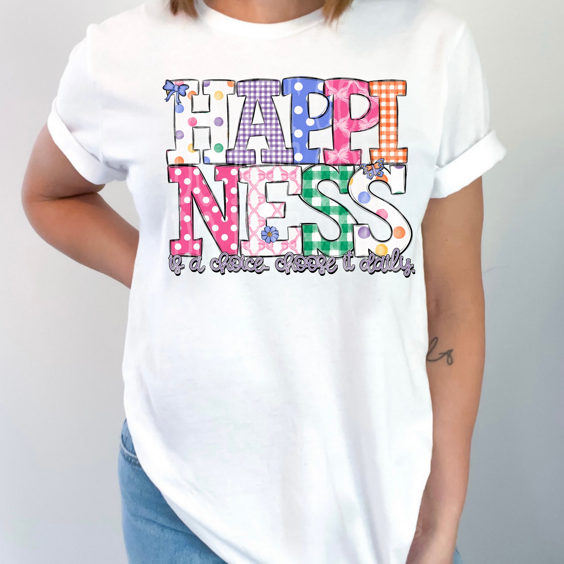 Happiness #4703 - Ready to Press DTF Transfer Full Color - Pro Blanks