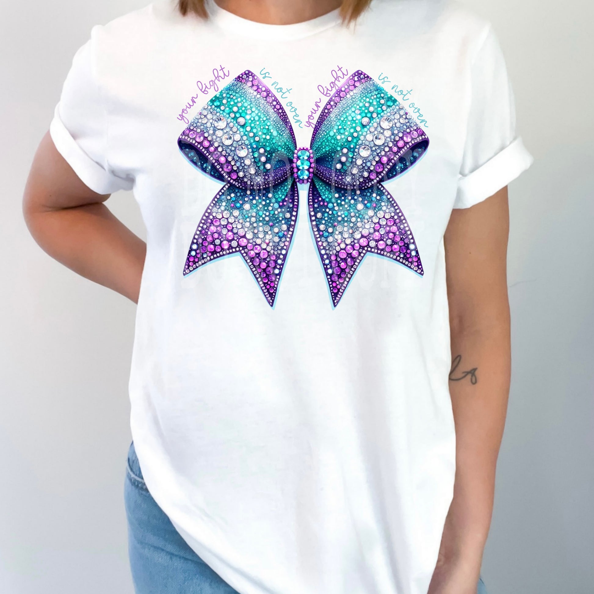 Fight Is Not Over #4700 - Ready to Press DTF Transfer Full Color - Pro Blanks