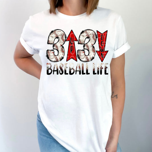 3 Up 3 Down Baseball #4729 - Ready to Press DTF Transfer Full Color