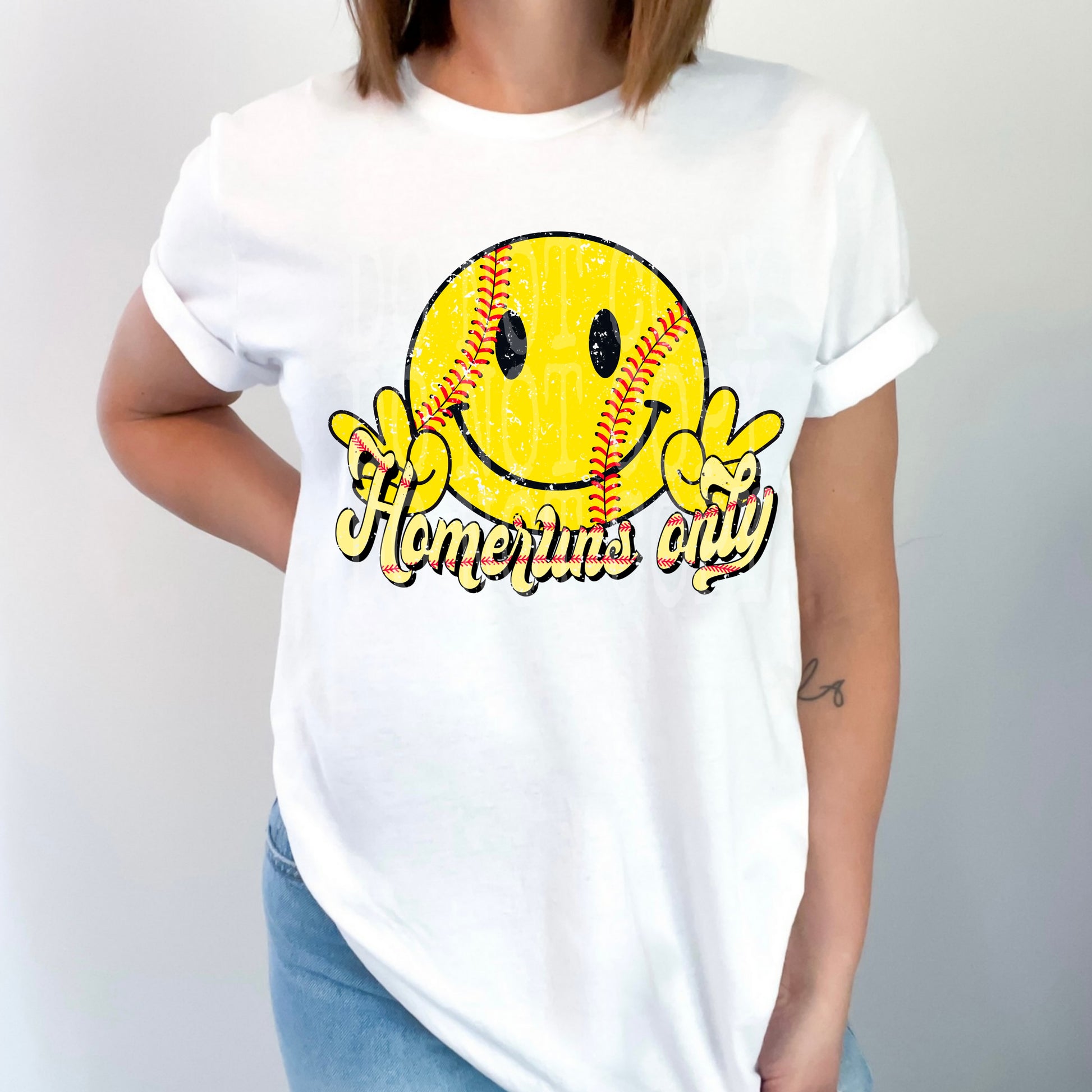 Homeruns Only Softball #4733 - Ready to Press DTF Transfer Full Color - Pro Blanks