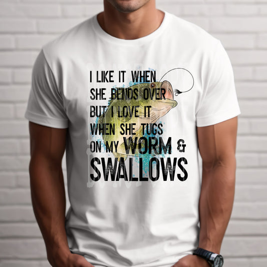 Bends Over And Swallows #4765 - Ready to Press DTF Transfer Full Color