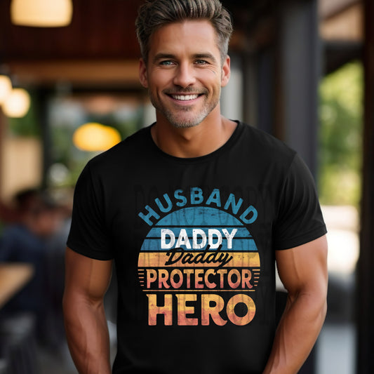 Husband Daddy Protector #4817 - Ready to Press DTF Transfer Full Color