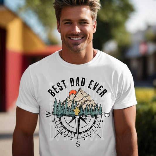 Best Dad Ever #4802 - Ready to Press DTF Transfer Full Color