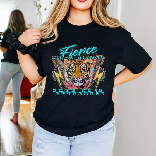 Fierce As A Tiger #4826 - Ready to Press DTF Transfer Full Color - Pro Blanks