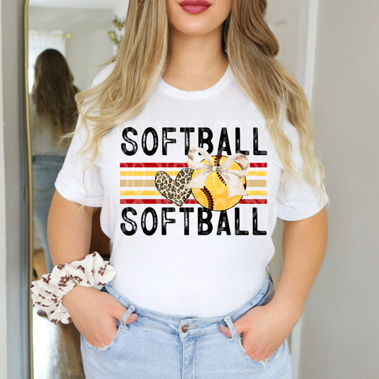 Softball #4923 - Ready to Press DTF Transfer Full Color - Pro Blanks
