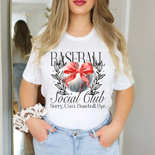 Baseball Social Club #4924 - Ready to Press DTF Transfer Full Color