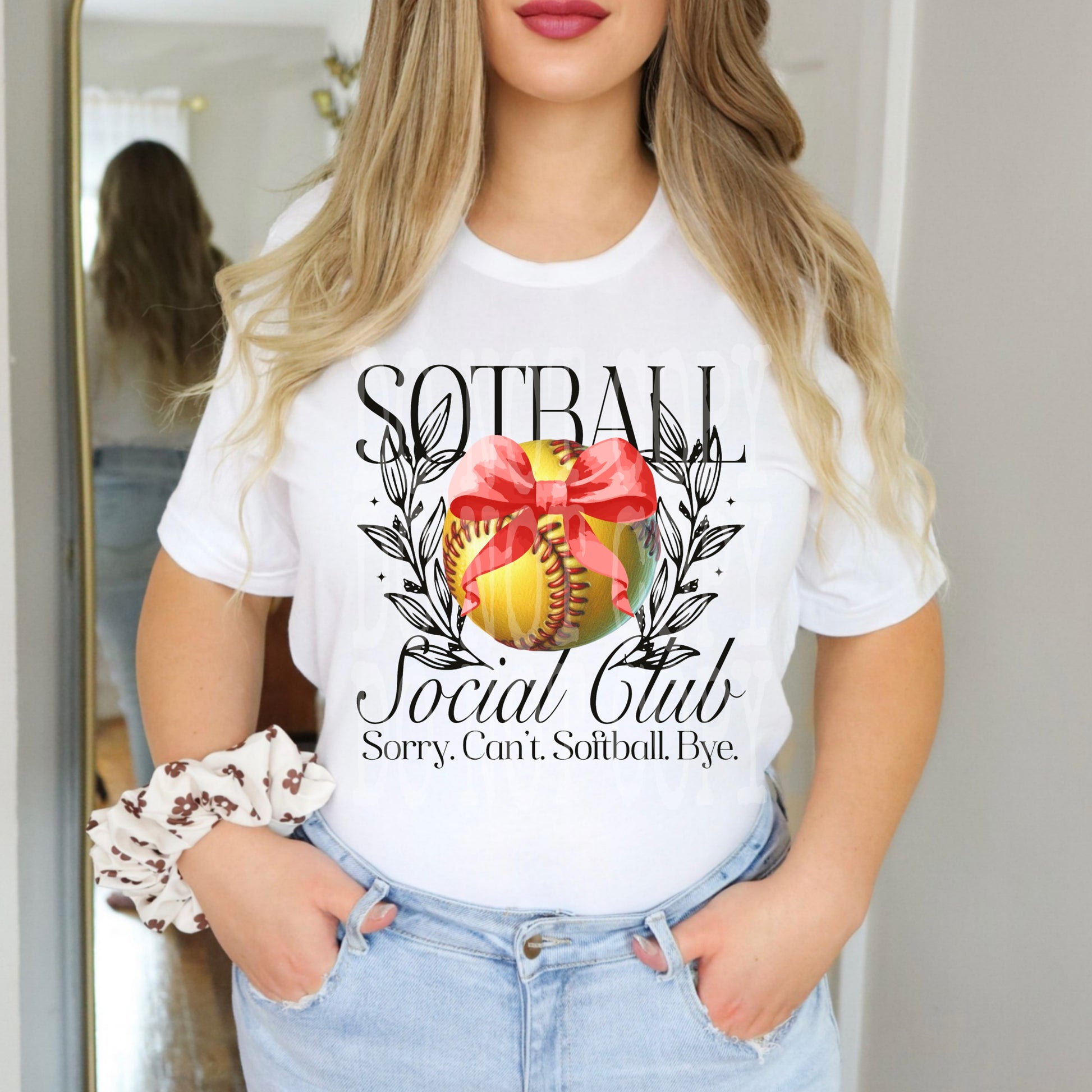 Softball Social Club #4912 - Ready to Press DTF Transfer Full Color - Pro Blanks