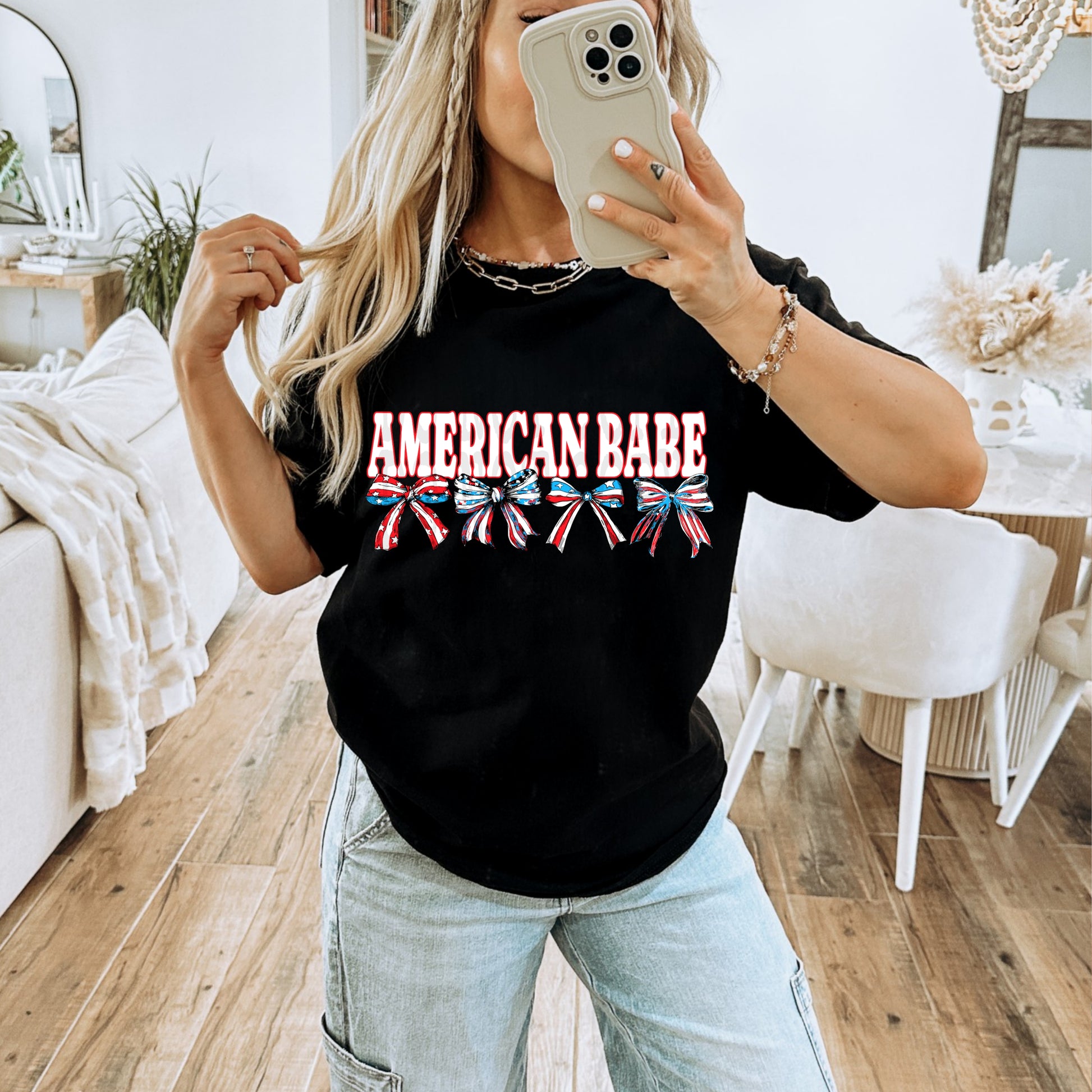 American Babe #5213 - Ready to Press DTF Transfer Full Color - Pro Blanks